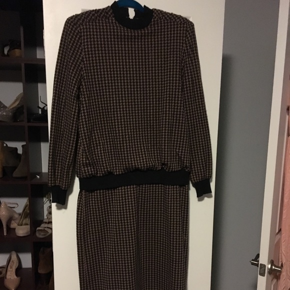 Vintage Houndstooth Tank Dress